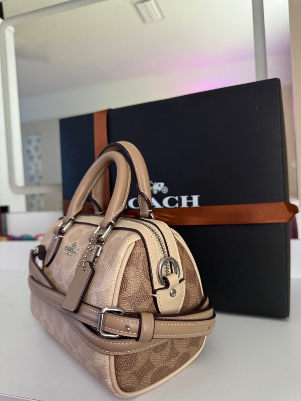 Coach Mini Rowan (tan/brown) - Picture 3 of 4